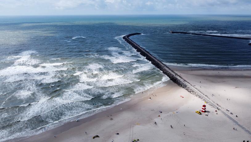 Luftfoto af Hvide Sande Syd strand