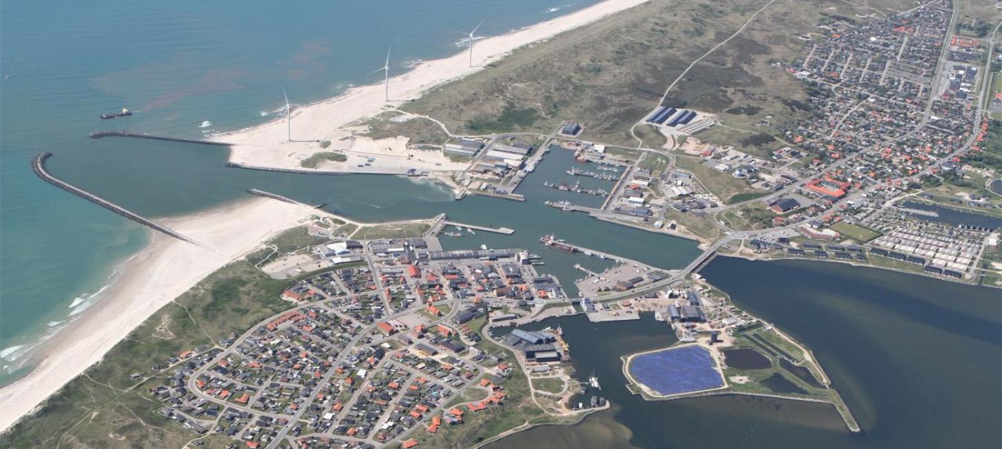 Drone billede af Hvide Sande Havn