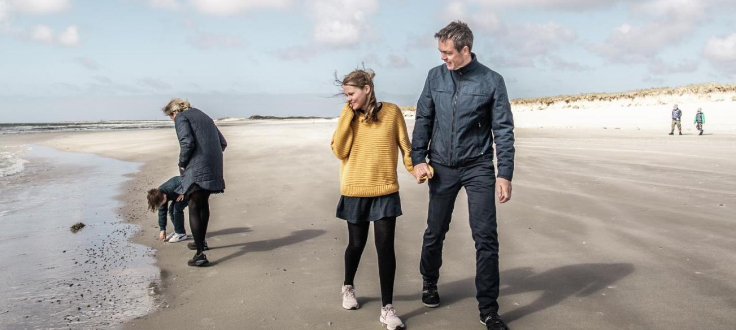 Strand - par med børn