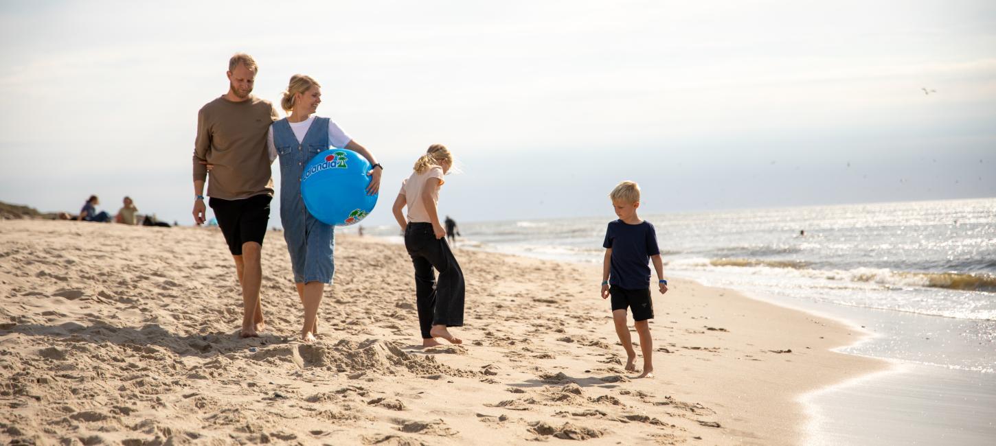 Familie på Søndervig Strand