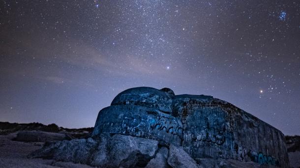 Houvig Bunker med stjernehimmel