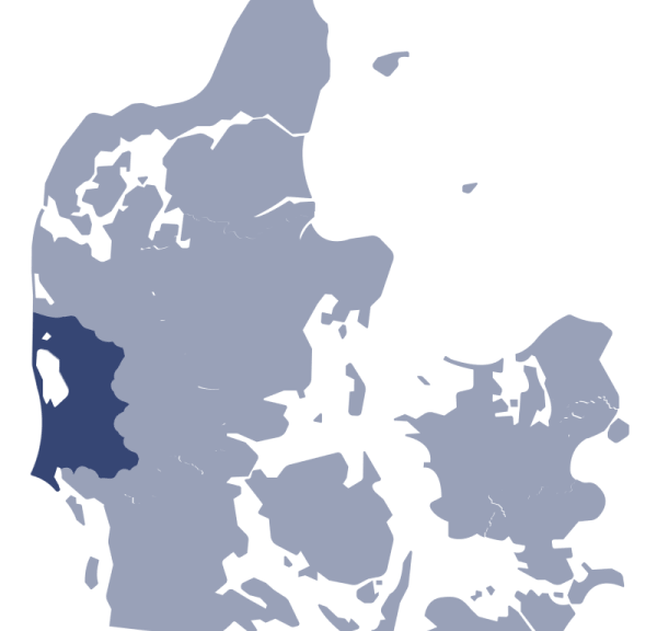 Kort over destination Vesterhavet