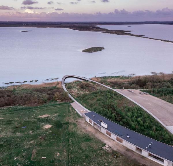 Dronefoto af Filsø Elipsen