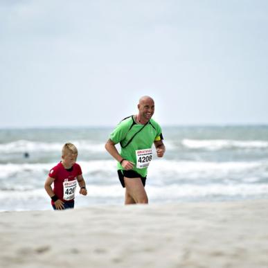 løb på stranden