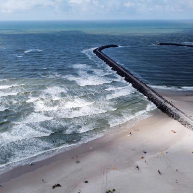 Luftfoto af Hvide Sande Syd strand