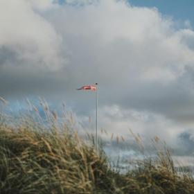 Flag - klitter - sommerhus område