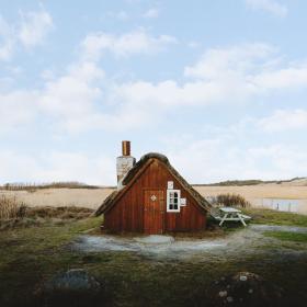 Udsigt over det smukke område ved Esehusene i Nymindegab